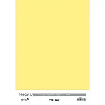 Karton Prisma Favini geel 10vel A4 220gr