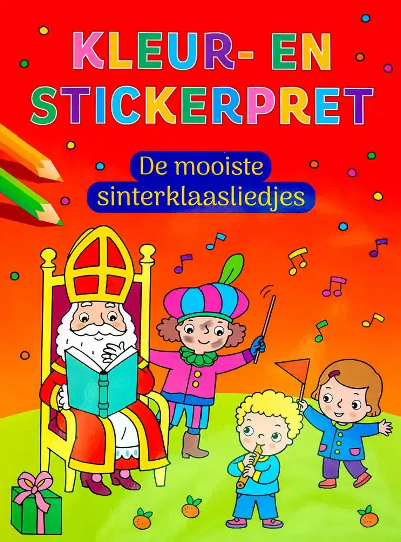 Kleur- en stickerboek Sinterklaasliedjes