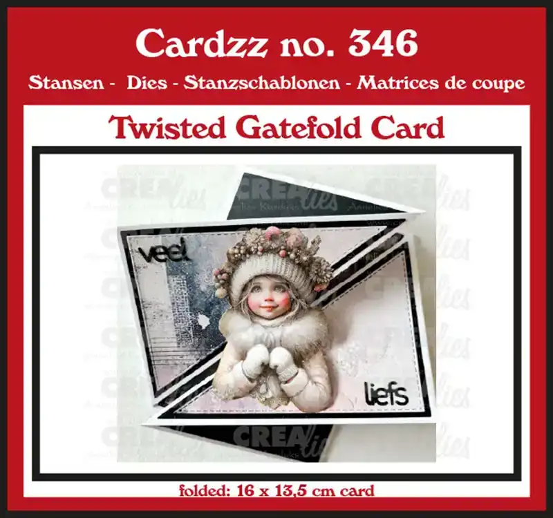 Crealies Cardzz Twisted Gatefold Card