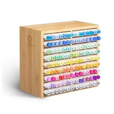 Ohuhu Bamboo Marker Organizer voor 126 markers (zonder markers)