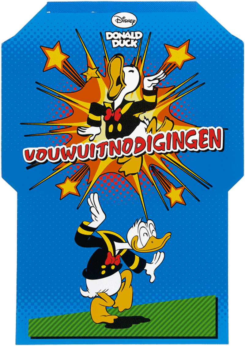 Donald Duck Vouwuitnodigingen