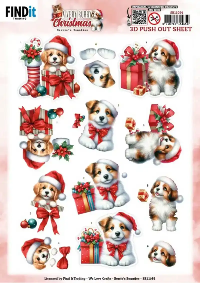 Berries Beauties a very furry christmas push out puppy