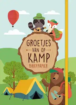 Briefpapier Groetjes van op kamp (Bosdieren)
