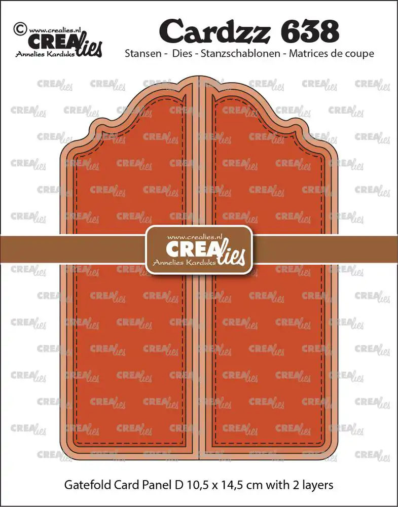 Cardzz Gatefold Card by Crealies with 2 layers