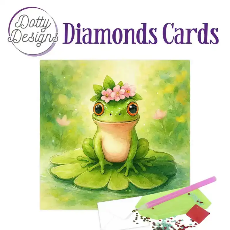 Dotty Designs Diamond Cards – Frog