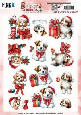 Berries Beauties a very furry christmas knipvelset kitten/puppy