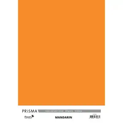 Karton Prisma Favini mandarijn 10vel A4 220gr