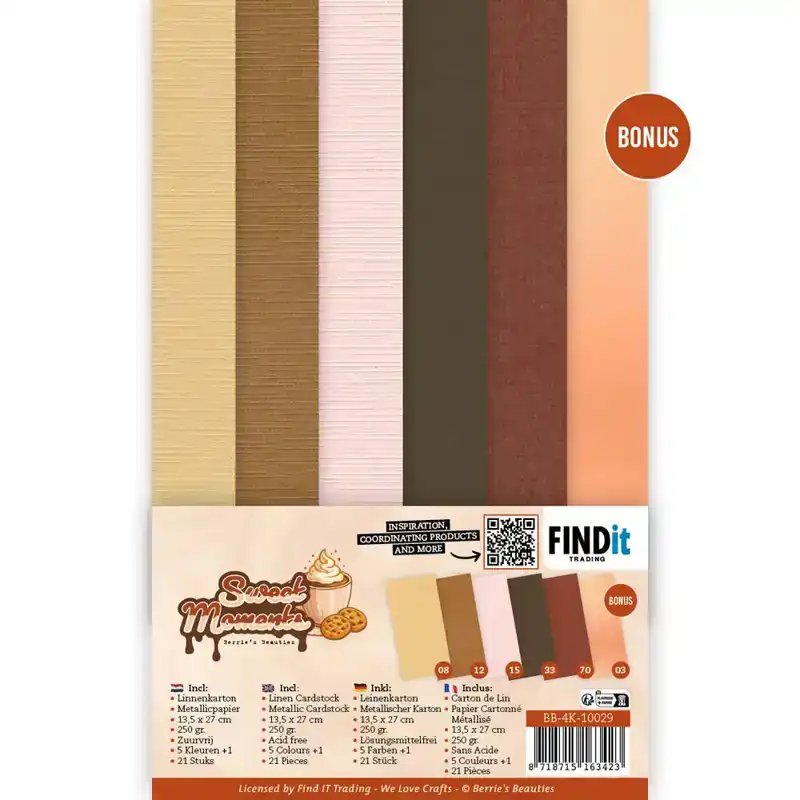 Linen Cardstock Pack Berries Beauties Sweet Moments 4K