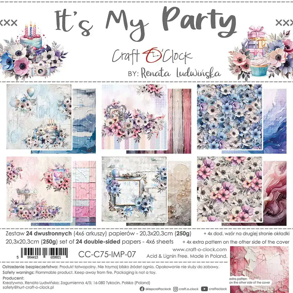 Craft O’Clock It’s My Party Papierpakket 20, 3 X 20, 3cm