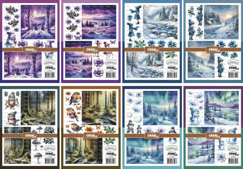 Crealies bundel 8 knipvellen winter