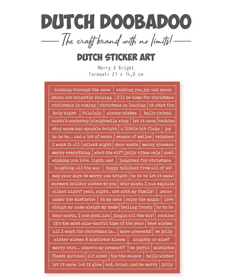 DDBD sticker A5 Merry & Bright.