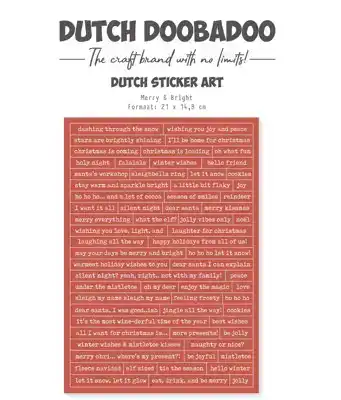 DDBD sticker A5 Merry & Bright.