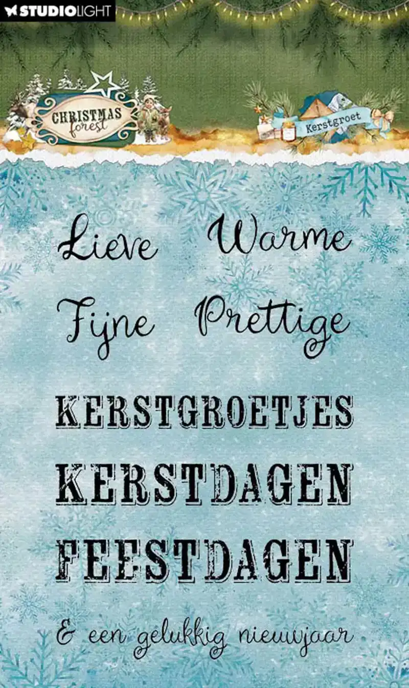 Studio Light Christmas Forest Transparante Stempels Kerst groet