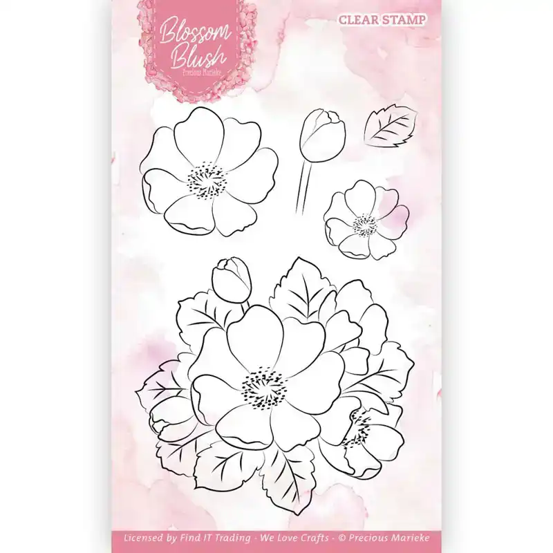 PM blossom blush clear stamps anemone