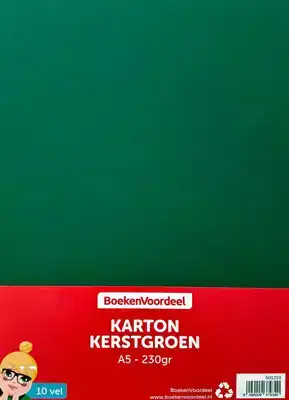 Karton Kerstgroen 10 vel 230gr 21x14,8cm