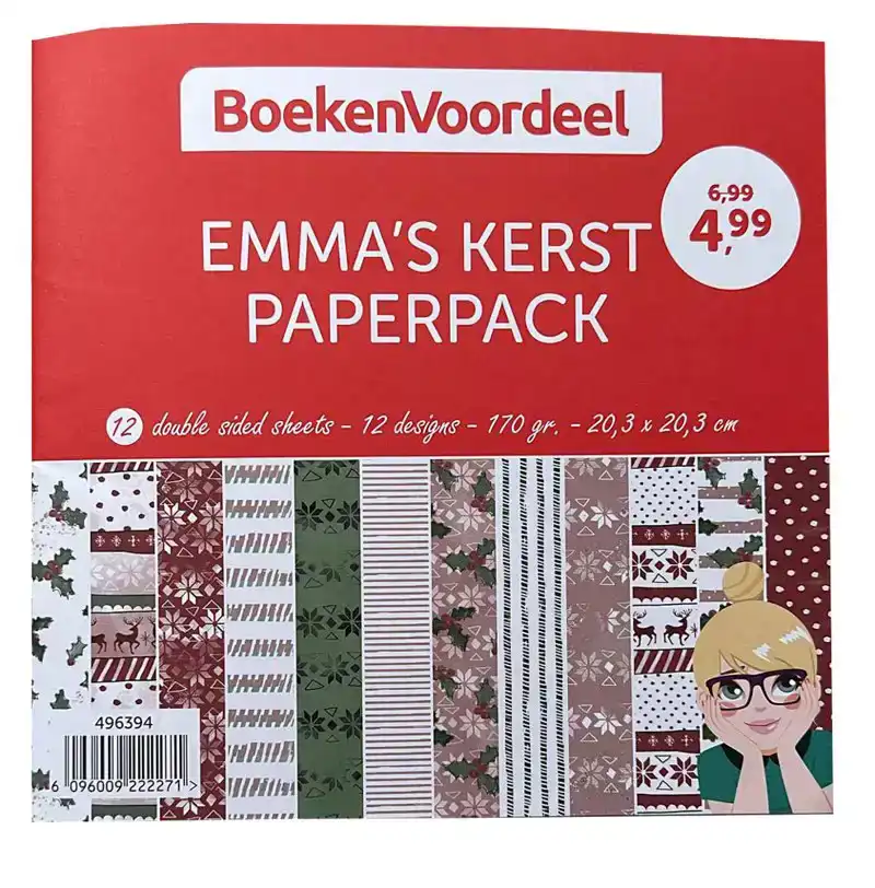 Emma's Kerst paperpack 12vel