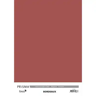 Karton Prisma Favini bordeaux rood 10vel A4 220gr