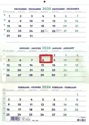 3 maandskalender