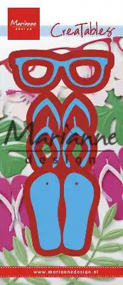 Marianne Design Snijmal Flip Flops & Sunglasses