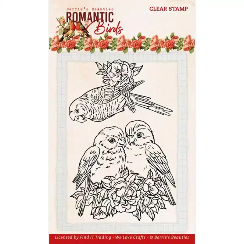 Bb romantic birds clear stamps Parrots