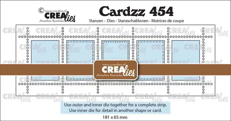 Crealies Postzegelstrip XL 5x Verticaal