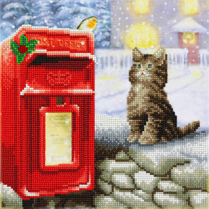 Crystal art kit postman cat