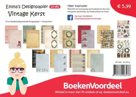Emma's papierset Vintage Kerst