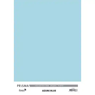 Karton Prisma Favini azuur blauw 10vel A4 220gr