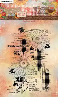 Sunflower Kisses Clear Stamp Wildflower Basket