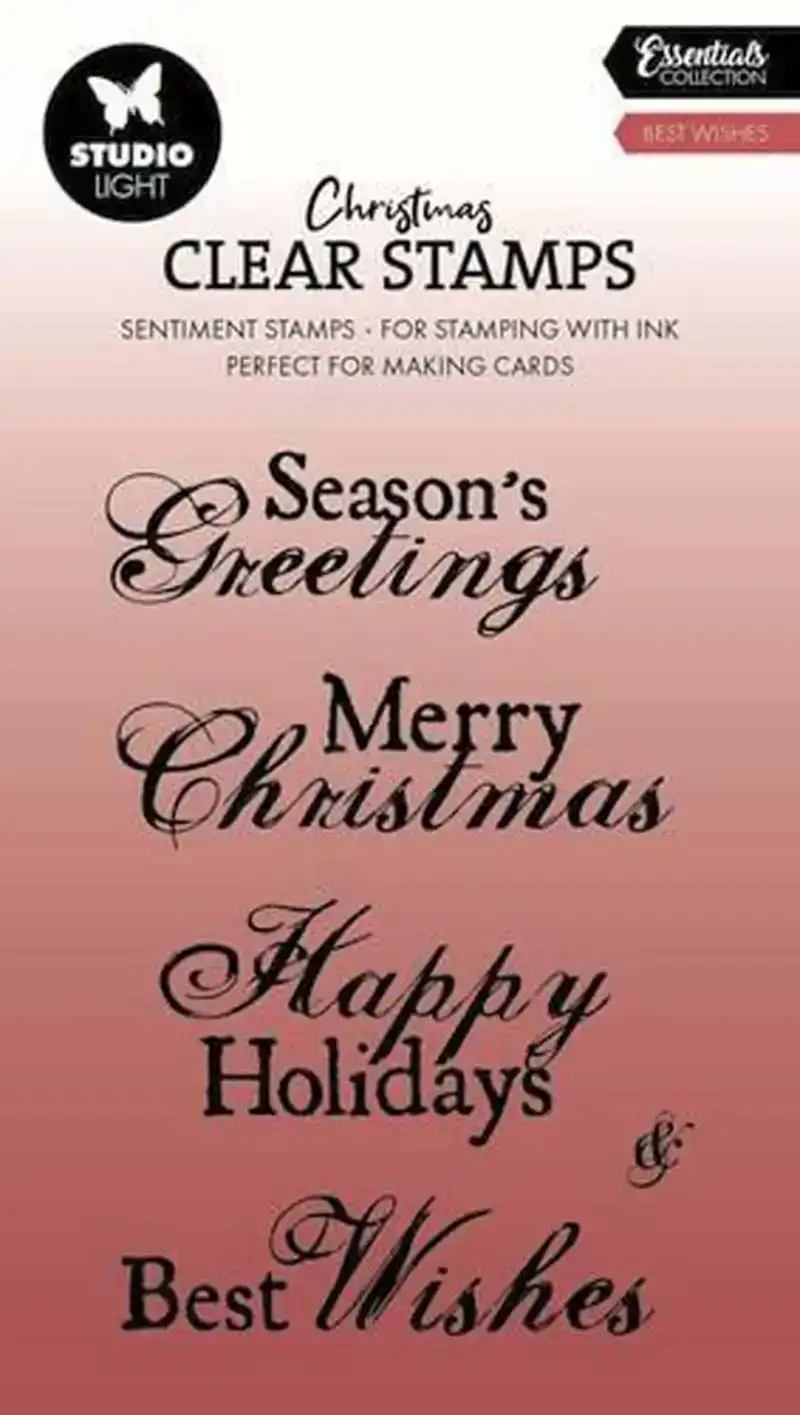 Christmas clear stamp - Best Wishes