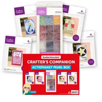 Actie Pakket Crafters Companion Pearl Box inclisief 4 snijmallen<br>