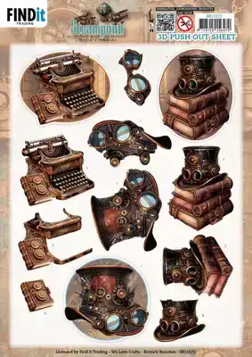 Berries Beauties steampunk 3D pushout sheet objects
