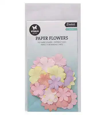 Paper flowers 25x pastel