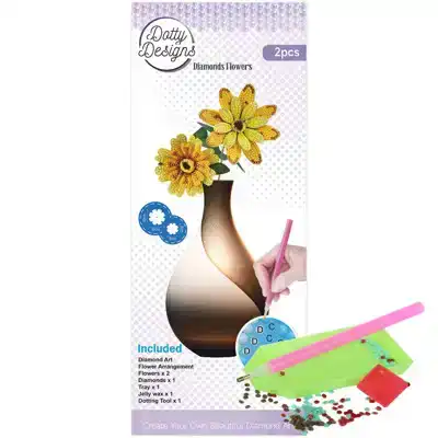 Dotty Design Diamonds Flowers Yellow