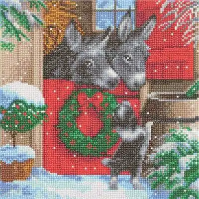 Crystal Art Kit 30x30cm Yuletide Stable
