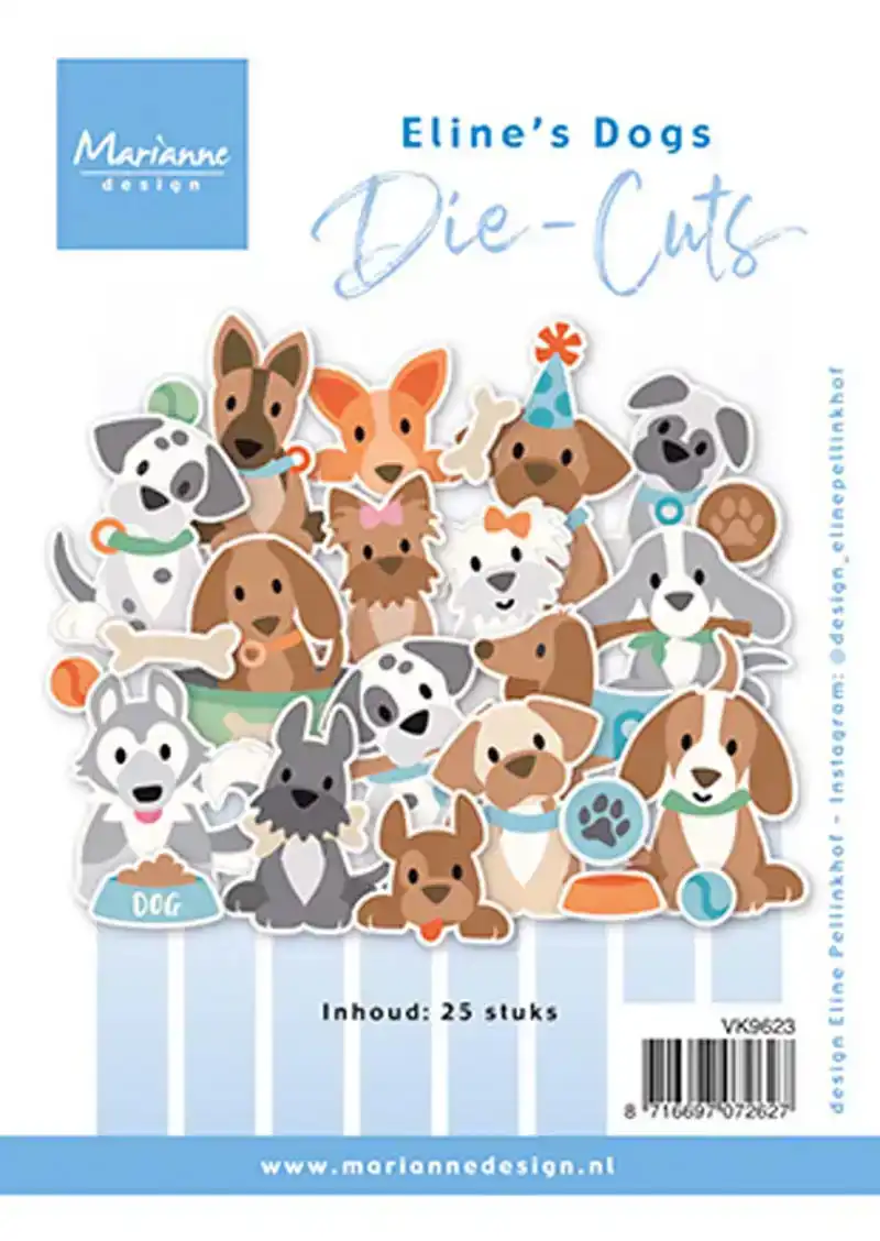 Marianne Design die-cuts Eline's Dogs