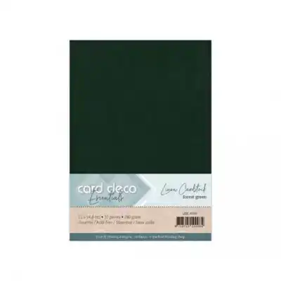 Linen Cardstock A5 Forest Green
