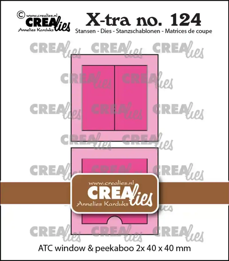 Crealies Raam met luikje vierkant + Kiekeboe vierkant klein
