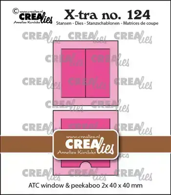 Crealies Raam met luikje vierkant + Kiekeboe vierkant klein