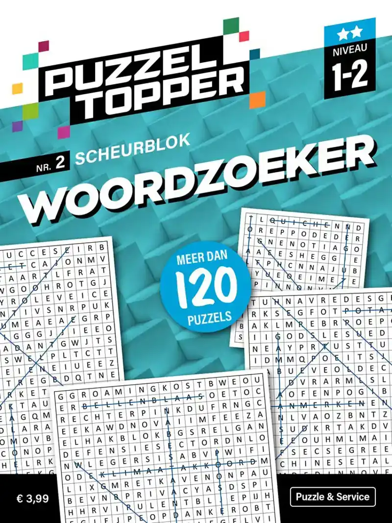 Puzzelblok woordzoeker 1-2 punt nr.2 Puzzeltopper