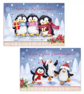 Kerstkaart 2025 Pinguins