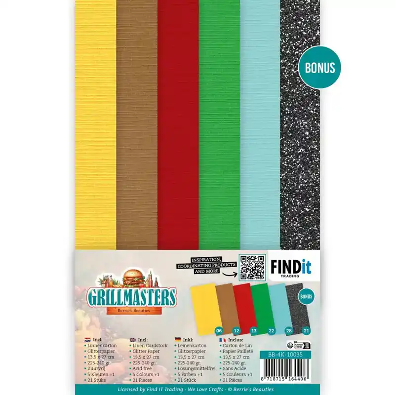 Linen Cardstock Pack Berries Beauties Grillmasters 4K