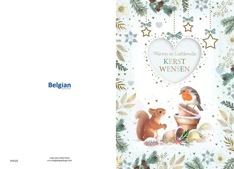 Kerstkaart 2025 kerst wensen dieren