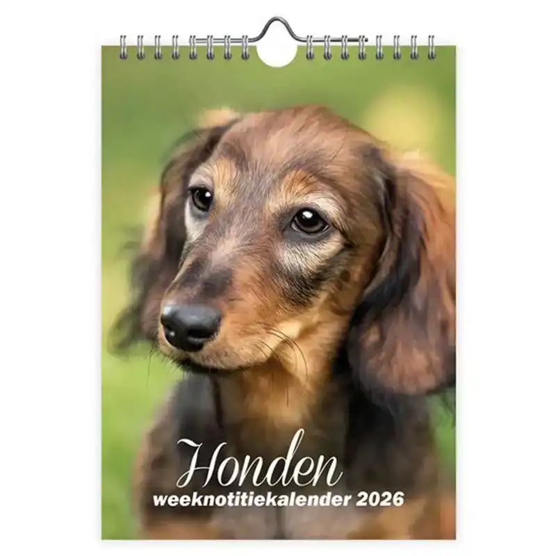 Honden weeknotitiekalender 2026