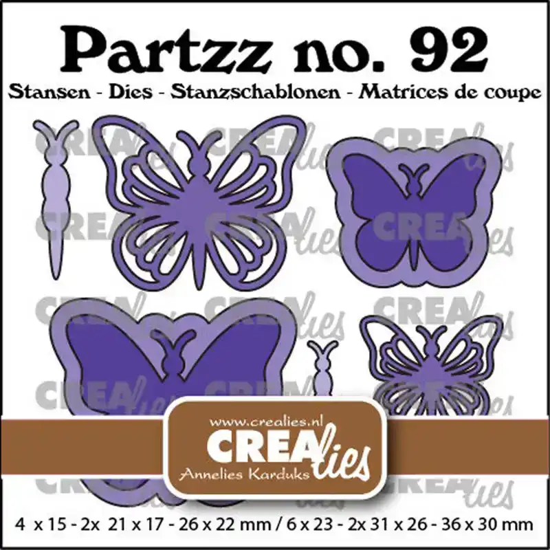 Crealies butterfly no. 92