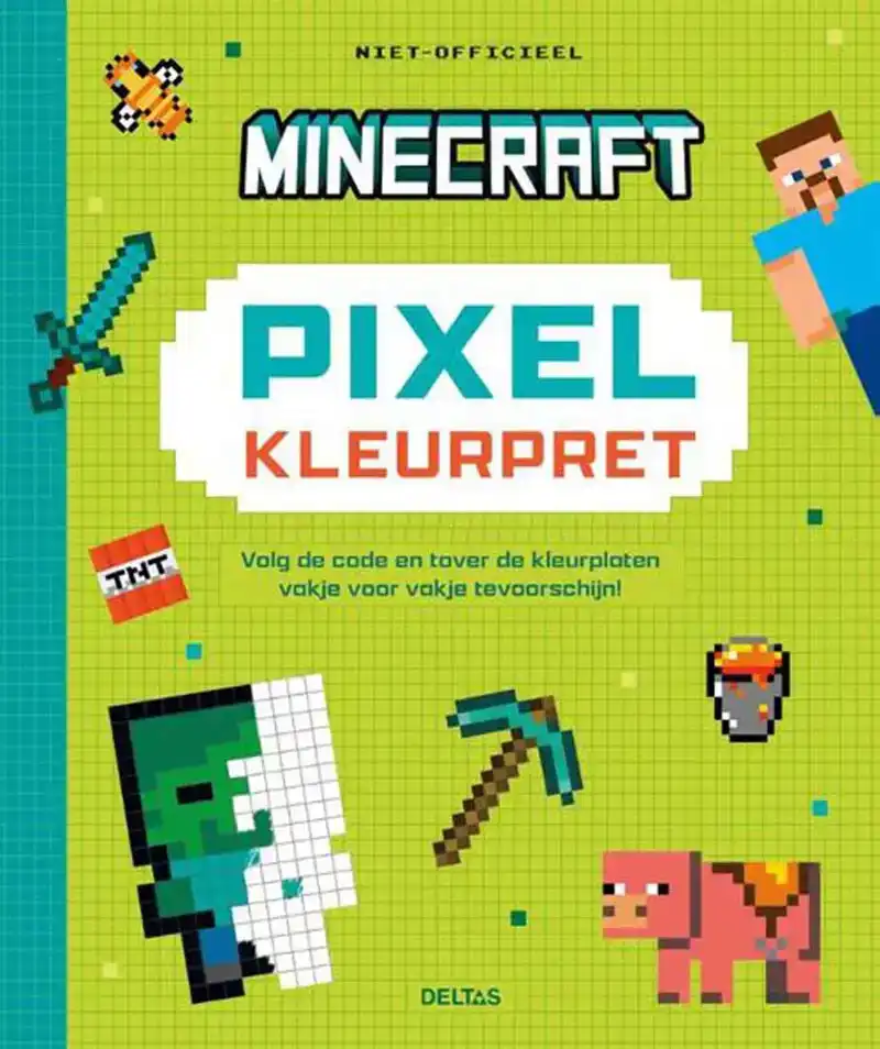 Minecraft pixel kleurplaat