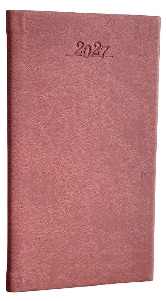 Zakagenda topper 2027 oud-roze luxe harde kaft