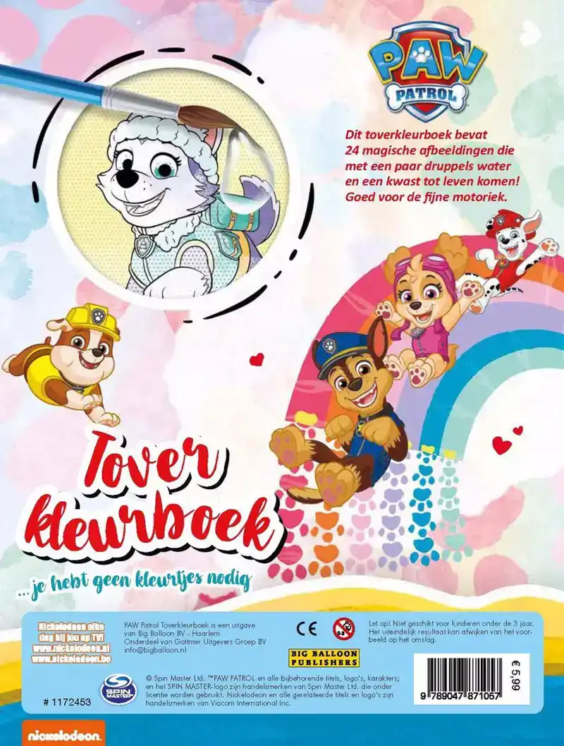 Paw Patrol toverkleurboek