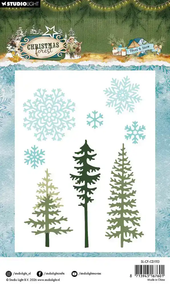 Studio Light Christmas Forest Snijmallen Bomen & Sneeuw