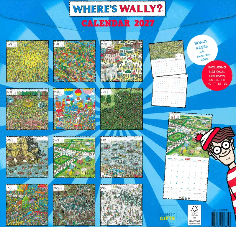 Kalender 2027: where is wally